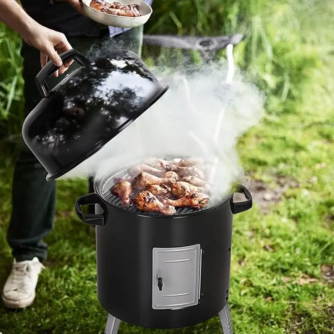 charcoal smoker and grill.