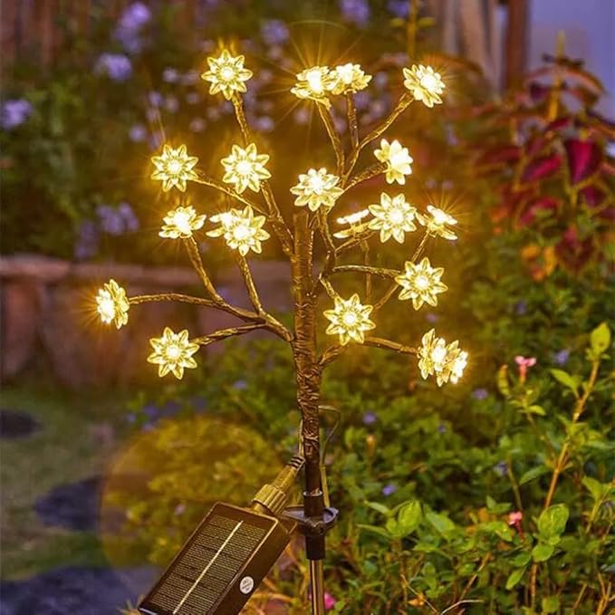 solar powered flower lamp for your garden